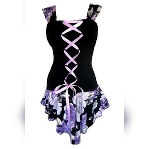 Dare to Wear XL 12 14 Flirty Top in Lavendar Rose Tag Size 1X